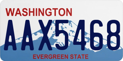 WA license plate AAX5468