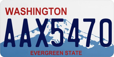 WA license plate AAX5470