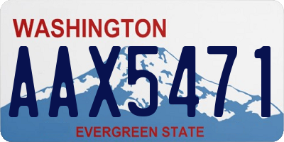 WA license plate AAX5471