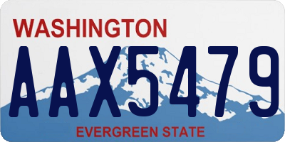 WA license plate AAX5479