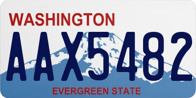 WA license plate AAX5482