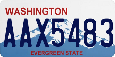 WA license plate AAX5483