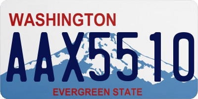 WA license plate AAX5510