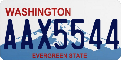 WA license plate AAX5544