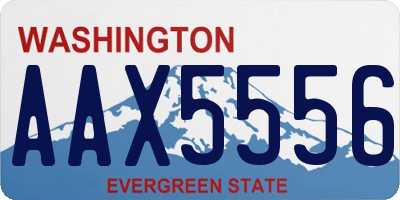 WA license plate AAX5556