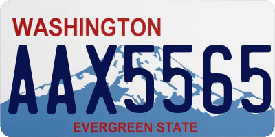 WA license plate AAX5565