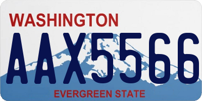 WA license plate AAX5566