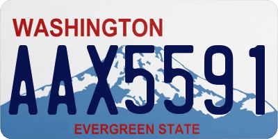 WA license plate AAX5591