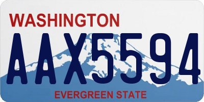 WA license plate AAX5594