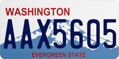 WA license plate AAX5605