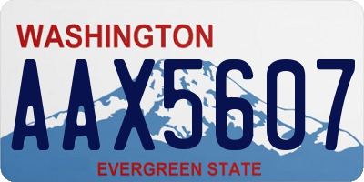 WA license plate AAX5607