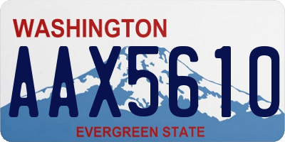 WA license plate AAX5610