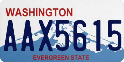WA license plate AAX5615