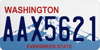 WA license plate AAX5621