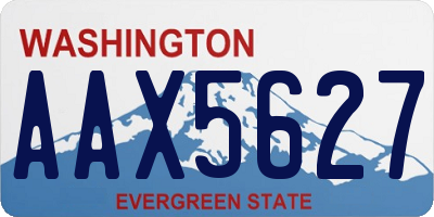 WA license plate AAX5627