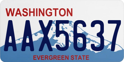 WA license plate AAX5637