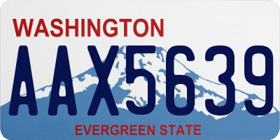 WA license plate AAX5639
