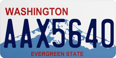 WA license plate AAX5640