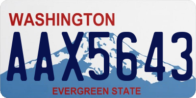 WA license plate AAX5643