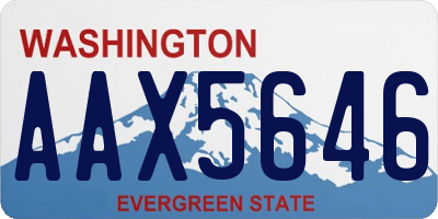 WA license plate AAX5646