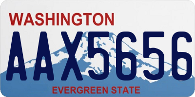 WA license plate AAX5656