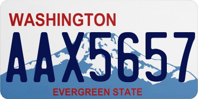 WA license plate AAX5657