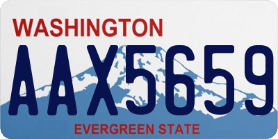 WA license plate AAX5659