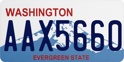 WA license plate AAX5660