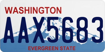 WA license plate AAX5683