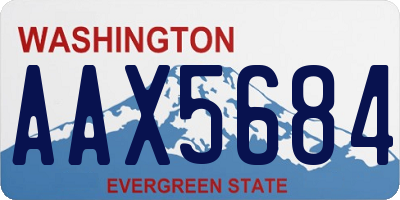 WA license plate AAX5684