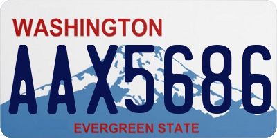 WA license plate AAX5686