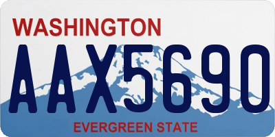 WA license plate AAX5690