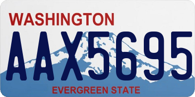 WA license plate AAX5695