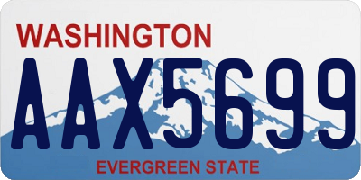 WA license plate AAX5699