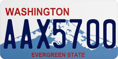 WA license plate AAX5700