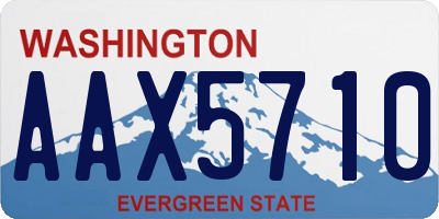 WA license plate AAX5710