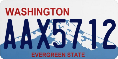 WA license plate AAX5712