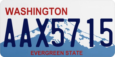 WA license plate AAX5715
