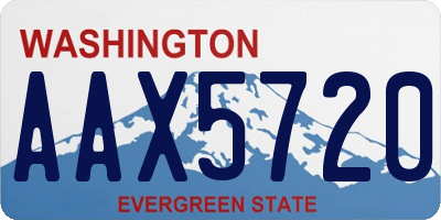WA license plate AAX5720