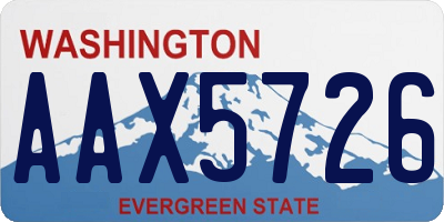 WA license plate AAX5726