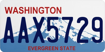 WA license plate AAX5729