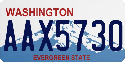 WA license plate AAX5730