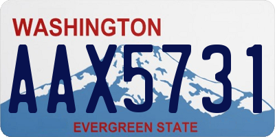 WA license plate AAX5731