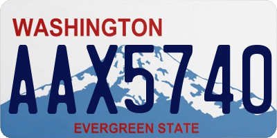 WA license plate AAX5740