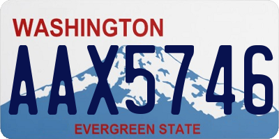 WA license plate AAX5746