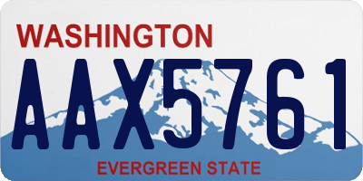 WA license plate AAX5761