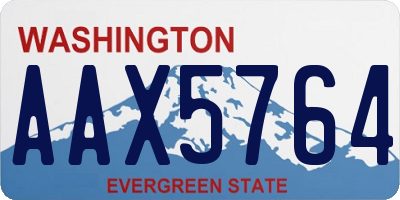 WA license plate AAX5764