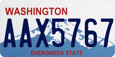 WA license plate AAX5767