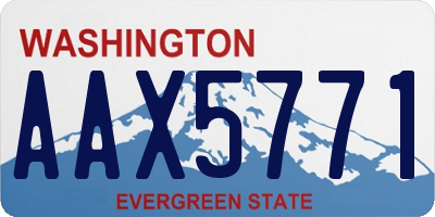 WA license plate AAX5771