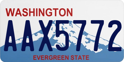 WA license plate AAX5772